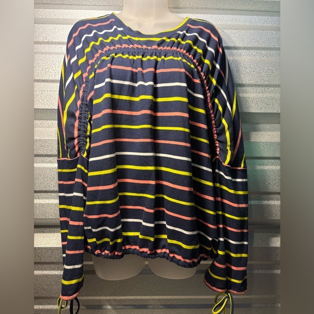 Project RUNWAY Navy and Pink Striped Sweatshirt